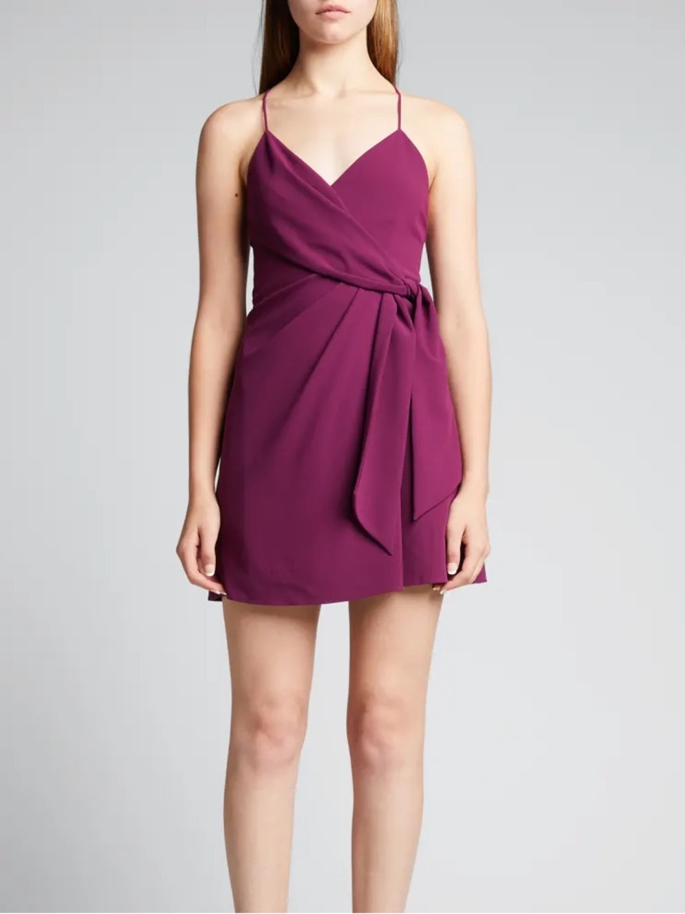 Alice + Olivia Katie Mini Wrap Dress